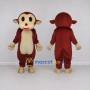 Custom Brown and Cream Monkey Mascot Costume Adult Full Body Suit for School Events