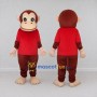 Custom Brown and Red Monkey in T Shirt Mascot Costume Adult Full Body Suit for School Events