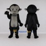 Custom Black and Gray Zombie Monkey Mascot Costume Adult Full Body Suit for Halloween Events