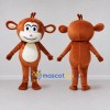 Custom Reddish Brown and White Monkey Mascot Costume Adult Full Body Suit for School Events Custom Reddish Brown and White Monkey Mascot Costume Adult Full Body Suit for School Events