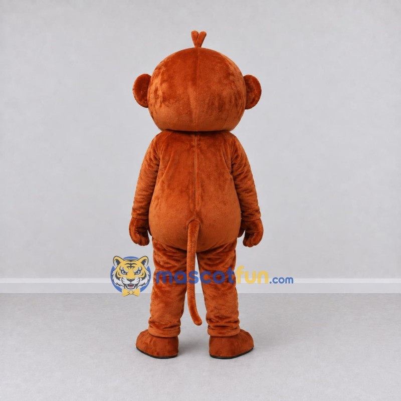 Custom Reddish Brown and White Monkey Mascot Costume Adult Full Body Suit for School Events Custom Reddish Brown and White Monkey Mascot Costume Adult Full Body Suit for School Events