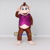 Custom Brown and Purple Monkey in Vest Mascot Costume Adult Full Body Suit for Themed Parties Custom Brown and Purple Monkey in Vest Mascot Costume Adult Full Body Suit for Themed Parties