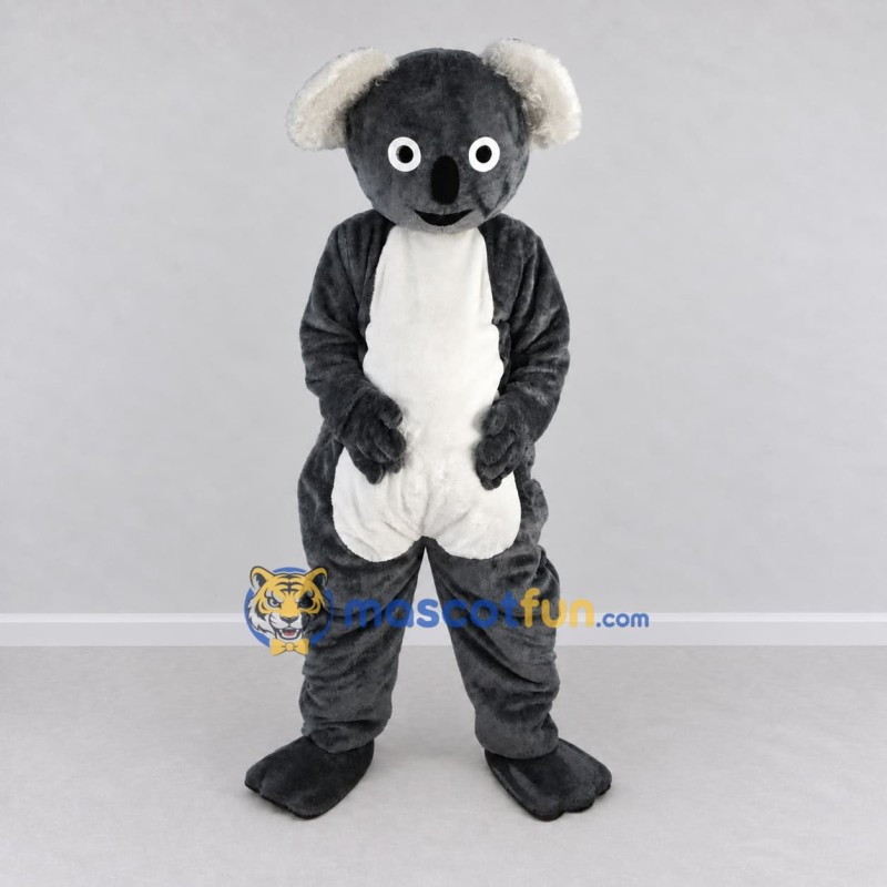 Custom Gray and White Koala Mascot Costume Adult Full Body Suit for Wildlife Events