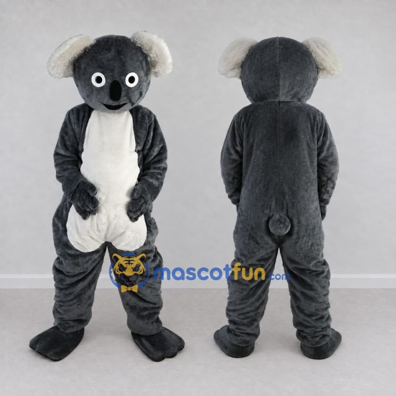 Custom Gray and White Koala Mascot Costume Adult Full Body Suit for Wildlife Events