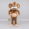 Custom Tan and Cream Monkey Mascot Costume Adult Full Body Suit for School Events Custom Tan and Cream Monkey Mascot Costume Adult Full Body Suit for School Events