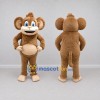 Custom Tan and Cream Monkey Mascot Costume Adult Full Body Suit for School Events Custom Tan and Cream Monkey Mascot Costume Adult Full Body Suit for School Events