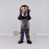 Custom Gray and Yellow Ape with Goggles Mascot Costume Adult Full Body Suit for Themed Parties