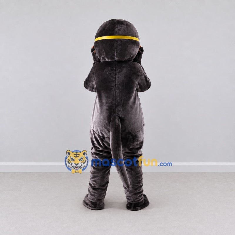 Custom Gray and Yellow Ape with Goggles Mascot Costume Adult Full Body Suit for Themed Parties