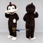 Custom Brown and Cream Monkey Mascot Costume Adult Full Body Suit for School Events