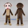 Custom Brown and Tan Monkey Mascot Costume Adult Full Body Suit for School Events