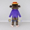 Custom Brown and Purple Monkey in Hat and Jacket Mascot Costume Adult Full Body Suit for Themed Parties Custom Brown and Purple Monkey in Hat and Jacket Mascot Costume Adult Full Body Suit for Themed Parties