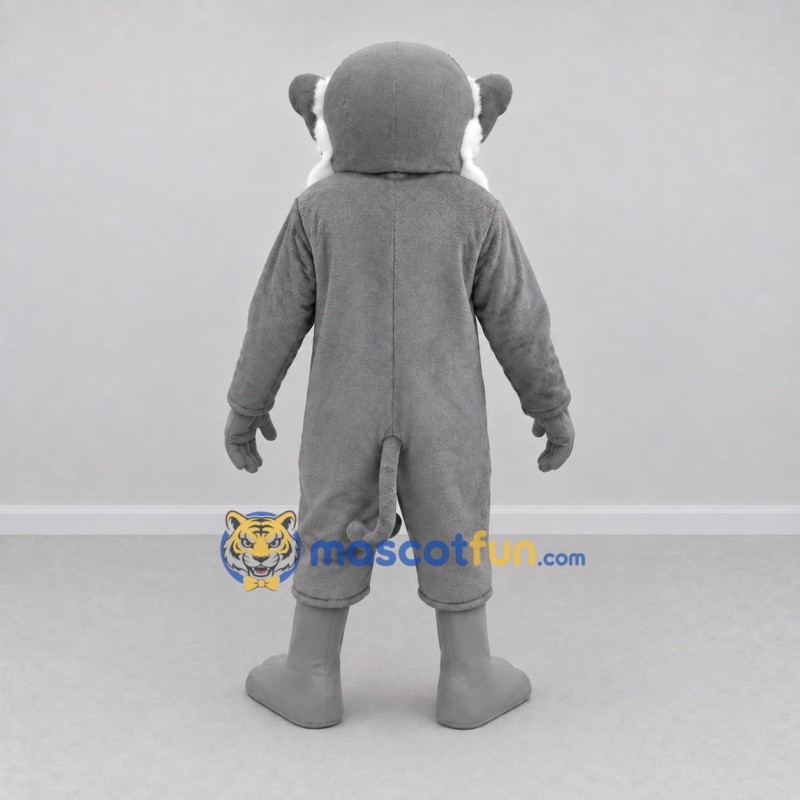 Custom Gray and White Ape Mascot Costume Adult Full Body Suit for Wildlife Events Custom Gray and White Ape Mascot Costume Adult Full Body Suit for Wildlife Events