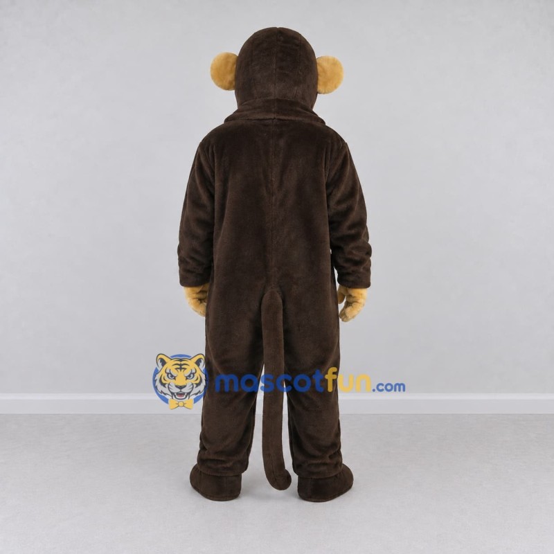 Custom Brown and Tan Monkey Mascot Costume Adult Full Body Suit for Wildlife Events Custom Brown and Tan Monkey Mascot Costume Adult Full Body Suit for Wildlife Events