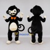 Custom Black Cream and Orange Monkey with Bow Tie Mascot Costume Adult Full Body Suit for Themed Parties Custom Black Cream and Orange Monkey with Bow Tie Mascot Costume Adult Full Body Suit for Themed Parties