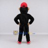 Custom Black Tan and Red Muscular Monkey in Cap Mascot Costume Adult Full Body Suit for School Events