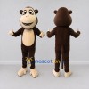 Custom Brown and Tan Monkey Mascot Costume Adult Full Body Suit for School Events Custom Brown and Tan Monkey Mascot Costume Adult Full Body Suit for School Events