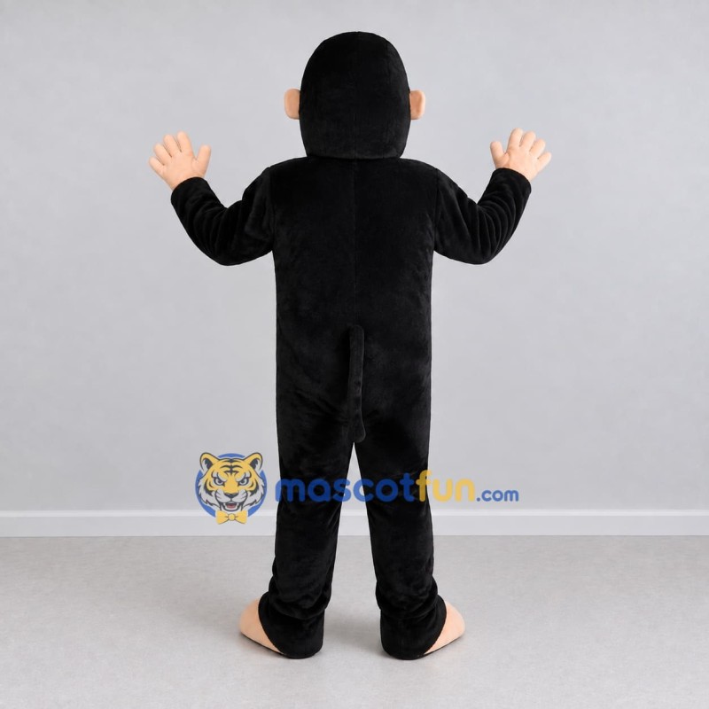 Custom Black and Tan Chimpanzee Mascot Costume Adult Full Body Suit for Wildlife Events Custom Black and Tan Chimpanzee Mascot Costume Adult Full Body Suit for Wildlife Events