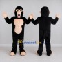 Custom Black and Tan Chimpanzee Mascot Costume Adult Full Body Suit for Wildlife Events