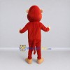 Custom Red and Tan Monkey Mascot Costume Adult Full Body Suit for School Events Custom Red and Tan Monkey Mascot Costume Adult Full Body Suit for School Events