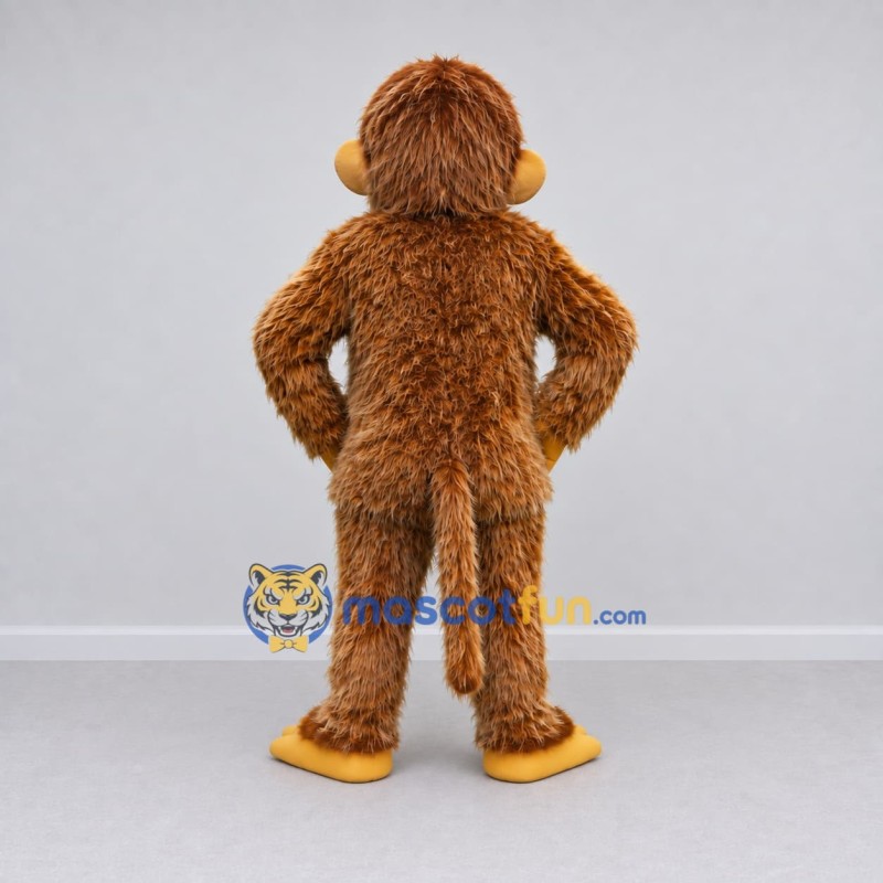 Custom Brown and Tan Monkey Mascot Costume Adult Full Body Suit for Wildlife Events Custom Brown and Tan Monkey Mascot Costume Adult Full Body Suit for Wildlife Events