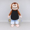 Custom Brown Black and White Monkey in Sportswear Mascot Costume Adult Full Body Suit for Sports Events