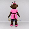 Custom Brown and Pink Monkey in Skirt Mascot Costume Adult Full Body Suit for School Events Custom Brown and Pink Monkey in Skirt Mascot Costume Adult Full Body Suit for School Events