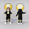 Custom Black Yellow and White Monkey with Feather Headdress Mascot Costume Adult Full Body Suit for Themed Parties