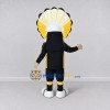 Custom Black Yellow and White Monkey with Feather Headdress Mascot Costume Adult Full Body Suit for Themed Parties