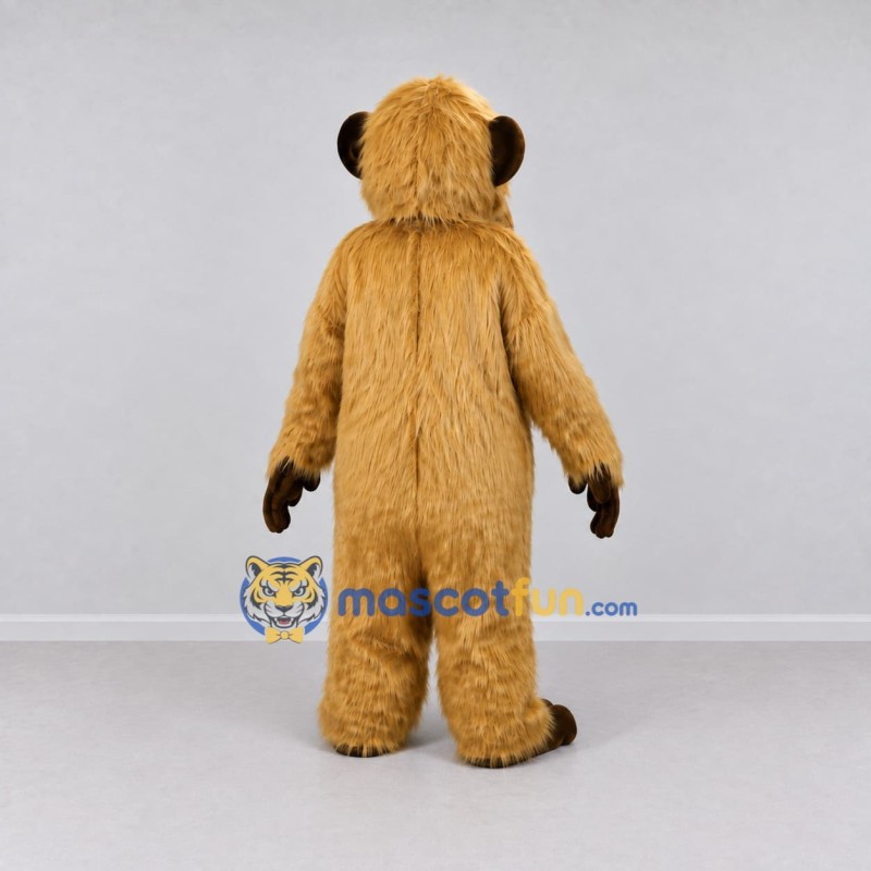Custom Golden Brown and Black Monkey Mascot Costume Adult Full Body Suit for Wildlife Events Custom Golden Brown and Black Monkey Mascot Costume Adult Full Body Suit for Wildlife Events