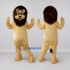 Custom Tan and Dark Brown Lion Mascot Costume Adult Full Body Suit for Wildlife Events Custom Tan and Dark Brown Lion Mascot Costume Adult Full Body Suit for Wildlife Events