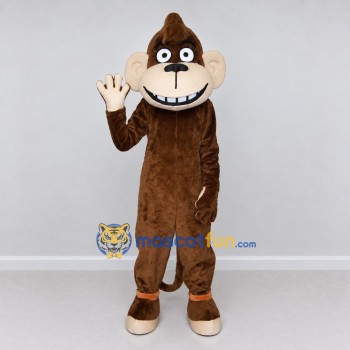 Custom Brown and Cream Monkey Mascot Costume Adult Full Body Suit for School Events Custom Brown and Cream Monkey Mascot Costume Adult Full Body Suit for School Events
