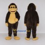 Custom Brown and Tan Ape Mascot Costume Adult Full Body Suit for School Events