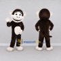 Custom Brown and White Monkey Mascot Costume Adult Full Body Suit for School Events