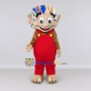 Custom Tan Red and Multicolor Lion in Overalls Mascot Costume Adult Full Body Suit for Themed Parties Custom Tan Red and Multicolor Lion in Overalls Mascot Costume Adult Full Body Suit for Themed Parties