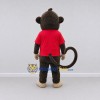 Custom Brown and Red Monkey in T Shirt Mascot Costume Adult Full Body Suit for School Events Custom Brown and Red Monkey in T Shirt Mascot Costume Adult Full Body Suit for School Events