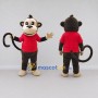 Custom Brown and Red Monkey in T Shirt Mascot Costume Adult Full Body Suit for School Events