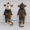 Custom Brown and Tan Monkey Mascot Costume Adult Full Body Suit for School Events Custom Brown and Tan Monkey Mascot Costume Adult Full Body Suit for School Events