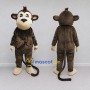 Custom Brown and Tan Monkey Mascot Costume Adult Full Body Suit for School Events
