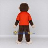 Custom Brown and Orange Monkey in T Shirt Mascot Costume Adult Full Body Suit for School Events Custom Brown and Orange Monkey in T Shirt Mascot Costume Adult Full Body Suit for School Events