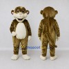 Custom Olive Brown and Cream Monkey Mascot Costume Adult Full Body Suit for School Events Custom Olive Brown and Cream Monkey Mascot Costume Adult Full Body Suit for School Events