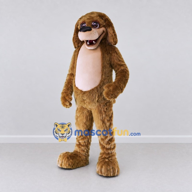 Custom Brown Shaggy Dog Mascot Costume Adult Full Body Suit for Community Events Custom Brown Shaggy Dog Mascot Costume Adult Full Body Suit for Community Events