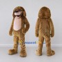 Custom Brown Shaggy Dog Mascot Costume Adult Full Body Suit for Community Events