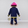 Custom Tan and Navy Blue Monkey Firefighter Mascot Costume Adult Full Body Suit for Community Events Custom Tan and Navy Blue Monkey Firefighter Mascot Costume Adult Full Body Suit for Community Events