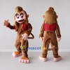 Custom Brown and Red Monkey in Vest Mascot Costume Adult Full Body Suit for School Events Custom Brown and Red Monkey in Vest Mascot Costume Adult Full Body Suit for School Events