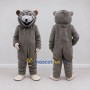 Custom Gray Beaver Mascot Costume Adult Full Body Suit for Wildlife Events