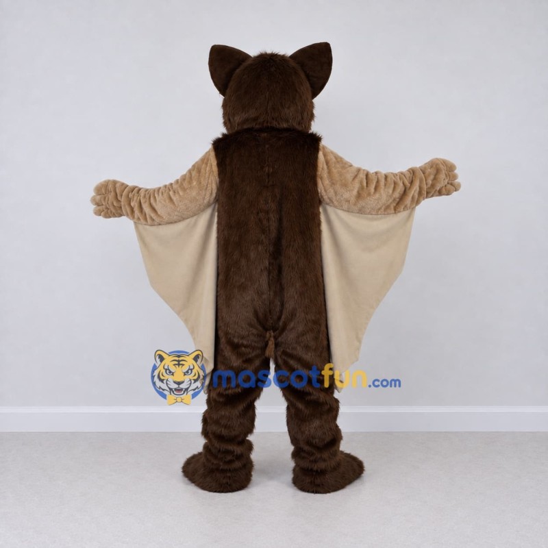 Custom Brown and Tan Bat Mascot Costume Adult Full Body Suit for Halloween Events Custom Brown and Tan Bat Mascot Costume Adult Full Body Suit for Halloween Events