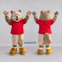 Custom Tan and Red Squirrel in T Shirt Mascot Costume Adult Full Body Suit for School Events