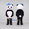 Custom Black and White Panda in Cap Mascot Costume Adult Full Body Suit for School Events Custom Black and White Panda in Cap Mascot Costume Adult Full Body Suit for School Events