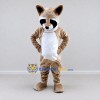 Custom Tan and White Masked Animal Character Mascot Costume Adult Full Body Suit for Community Events