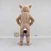 Custom Tan and White Masked Animal Character Mascot Costume Adult Full Body Suit for Community Events